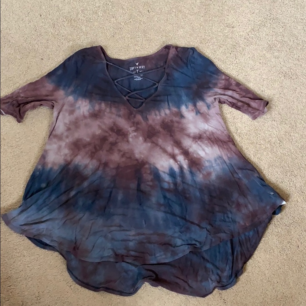 American eagle tie die shirt